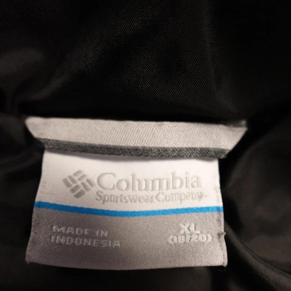 Columbia Puffer Jacket Girls XL‎ Black Hooded Quilted Winter Coat